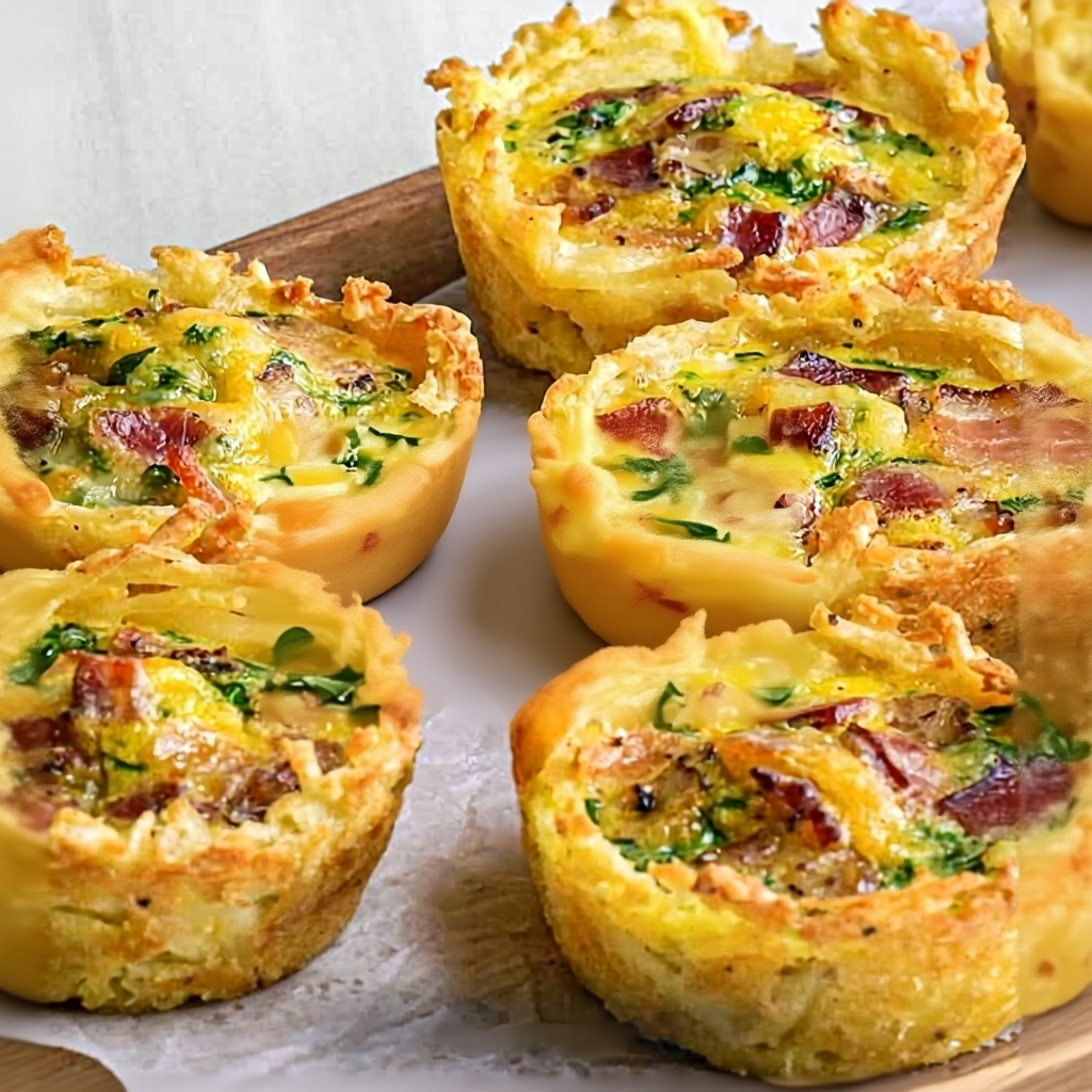 Hash Brown Quiche Cups 1 Easy Hash Brown Quiche Cups Recipe