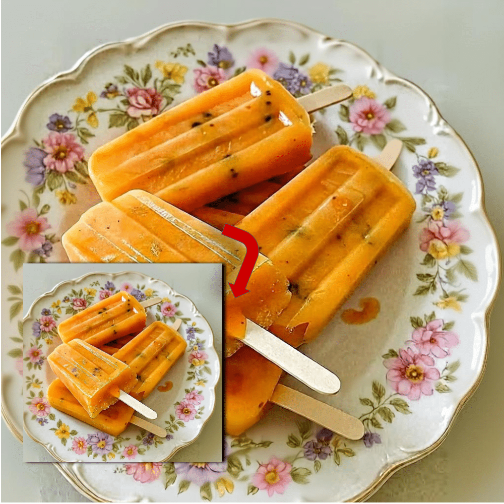 Easy Mango Passion Fruit Popsicles (4-Ingredient Recipe)