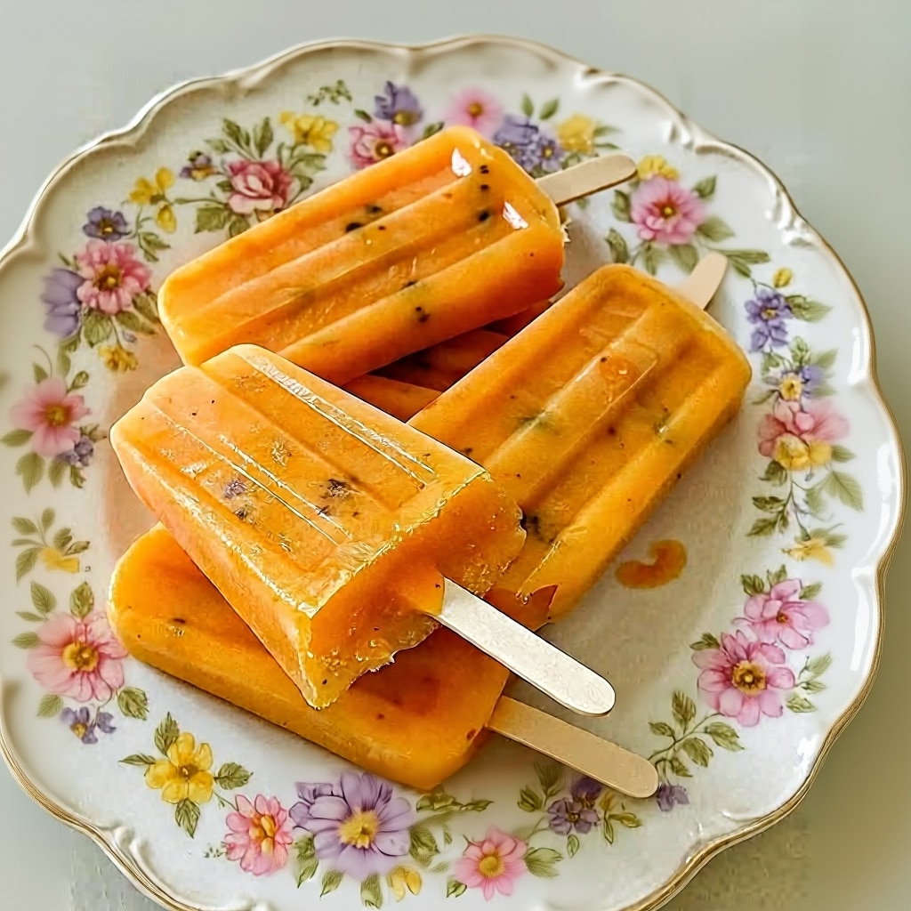 Easy Mango Passion Fruit Popsicles (4-Ingredient Recipe)