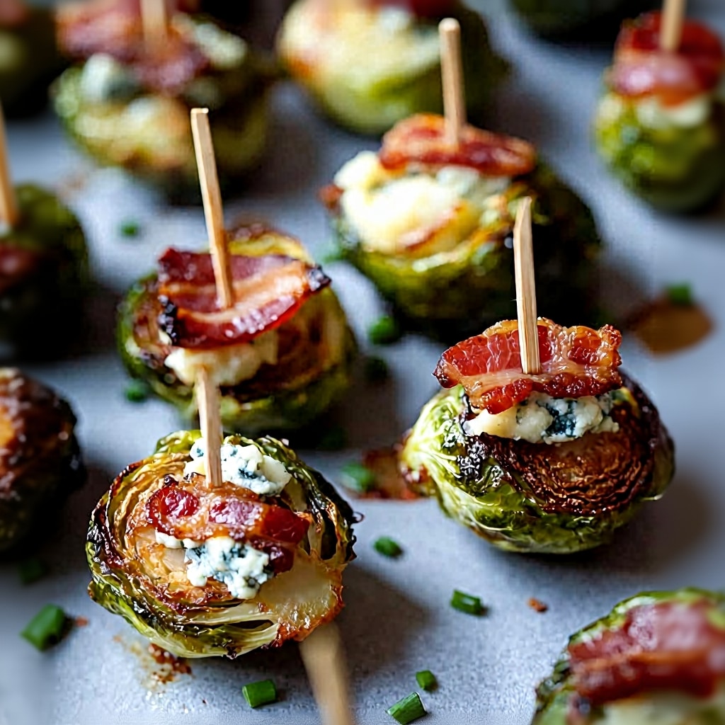 Roasted Brussels Sprouts Blue Cheese Bacon (Easy Recipe)