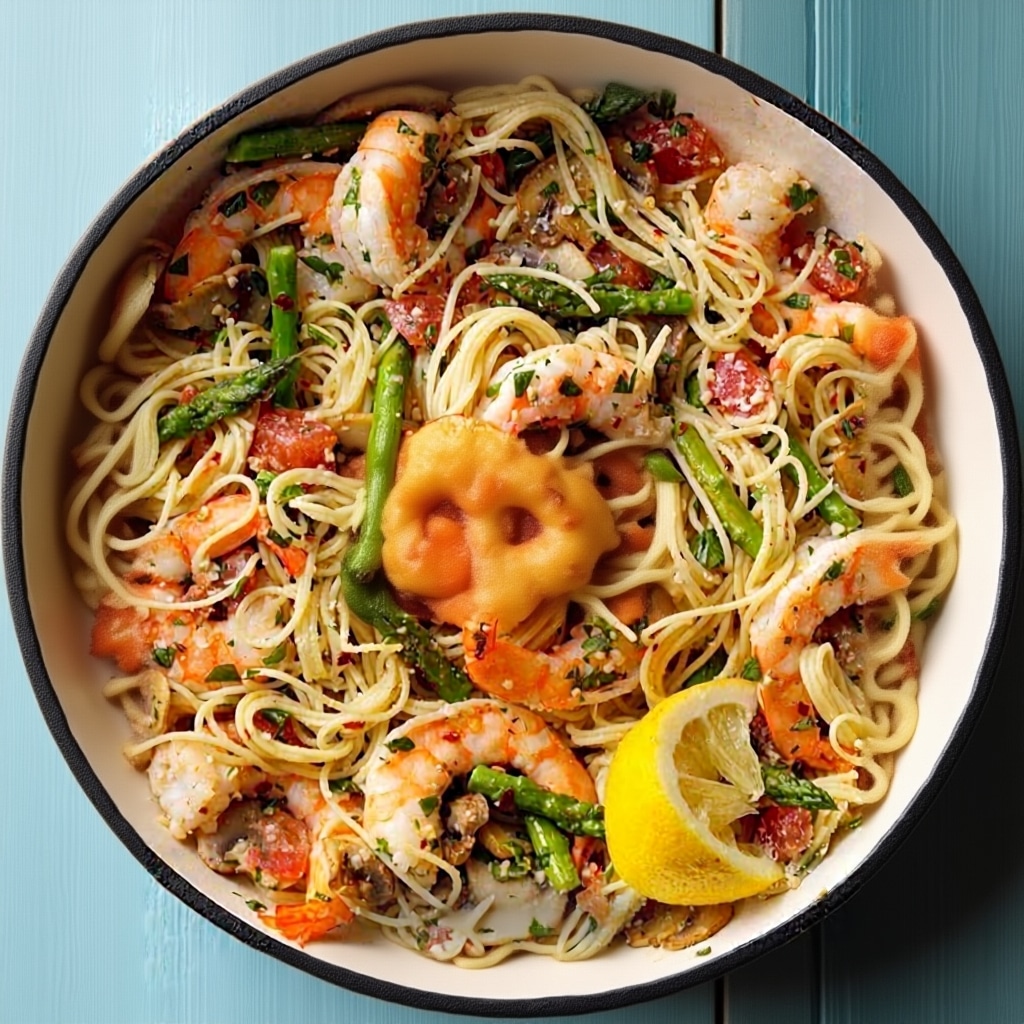 Best Shrimp Asparagus Pasta (Lemon Garlic Sauce)