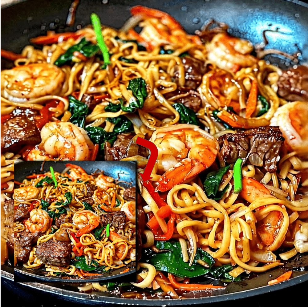 Easy Steak and Shrimp Lo Mein (Better Than Takeout)