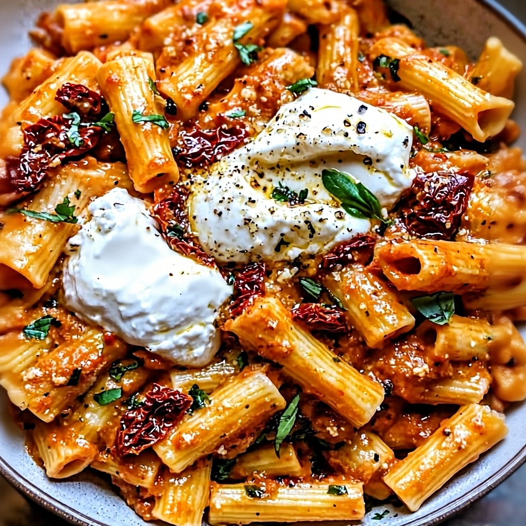 Sun-Dried Tomato Burrata Pasta (Easy & Creamy)