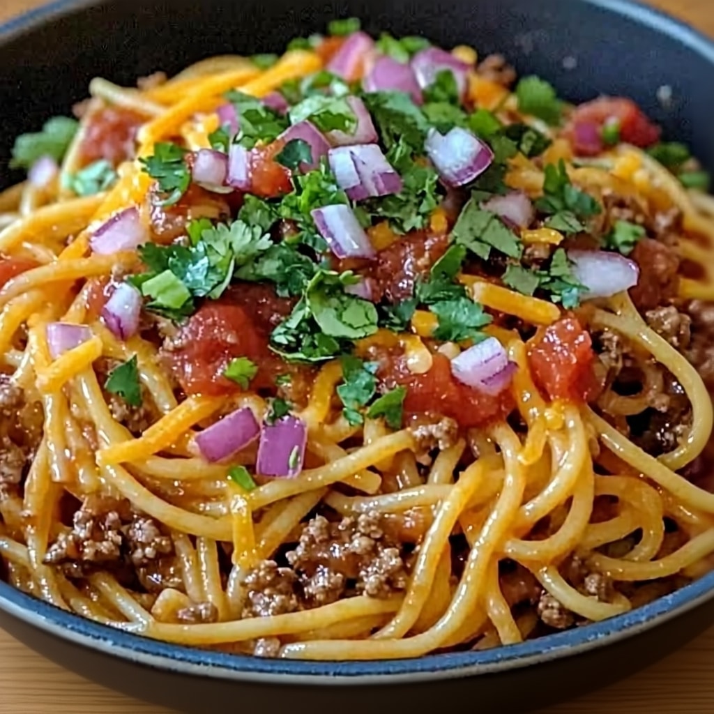 Easy Taco Spaghetti Recipe (A One-Pot Wonder!)