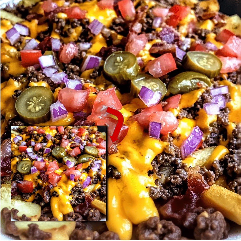 Easy Bacon Cheeseburger Nacho Fries Recipe