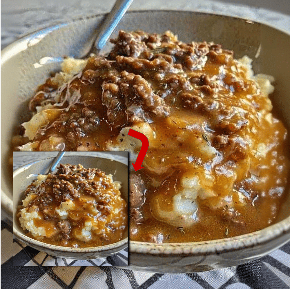 The Best Beef and Gravy Mashed Potatoes Recipe