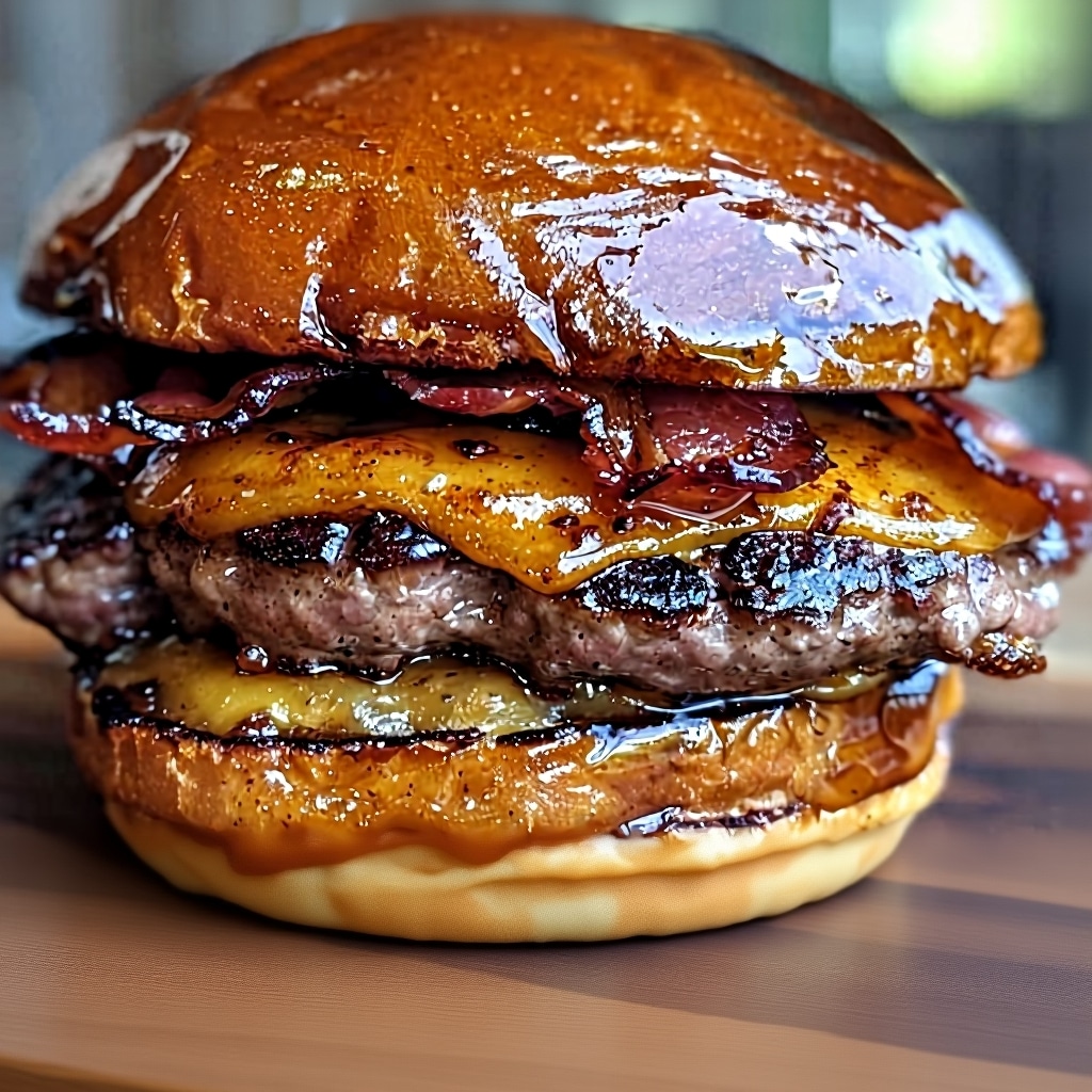 The Best Bourbon Brown Sugar Bacon Burger Recipe