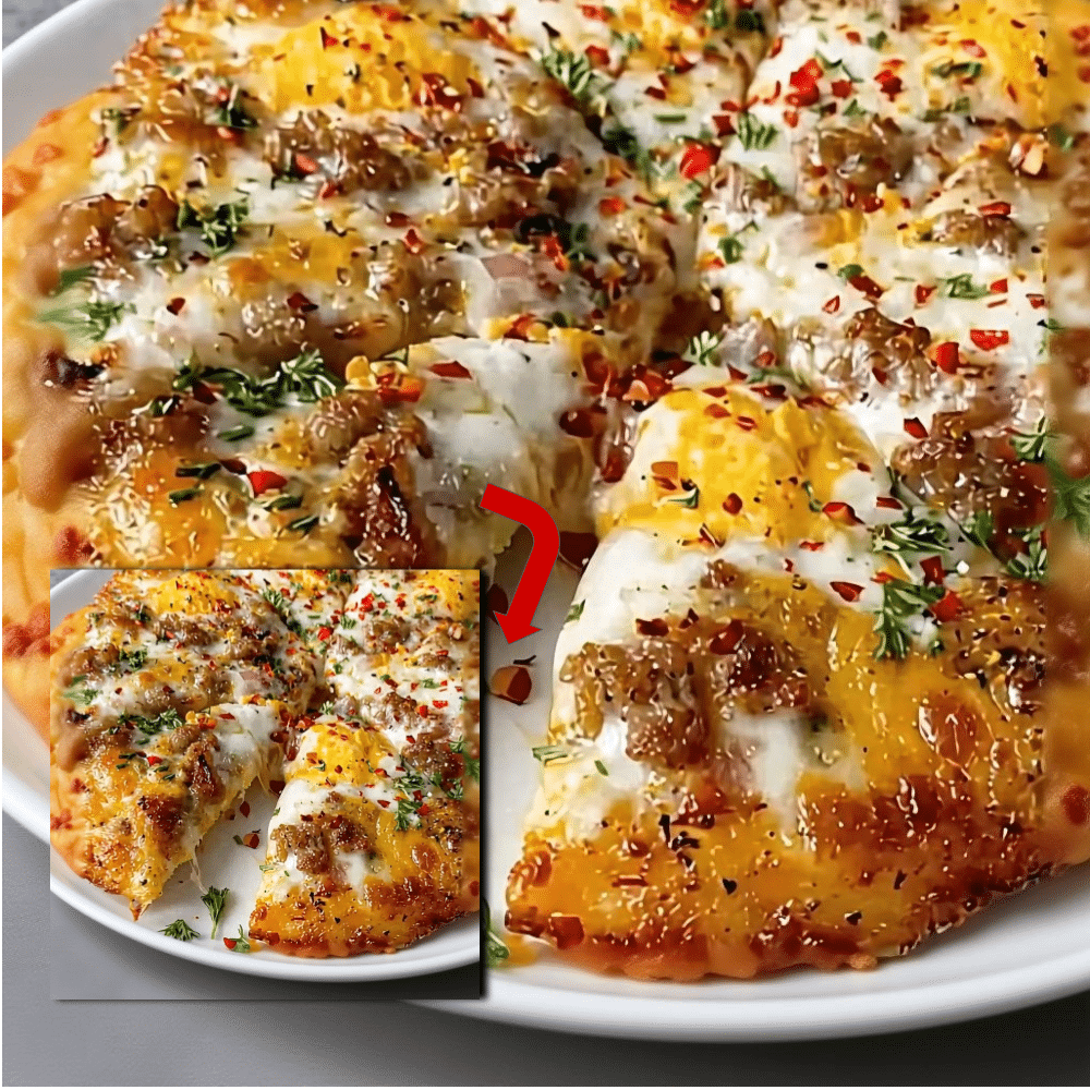 Easy Cheese Crust Breakfast Pizza (Keto, Low-Carb)