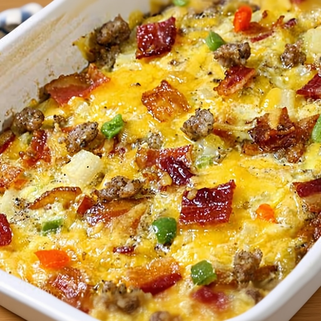 Easy Cheesy Breakfast Casserole (The BEST Recipe!)