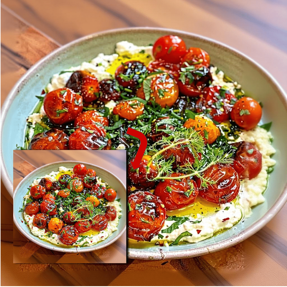 Easy Cherry Tomato Confit Whipped Feta Recipe