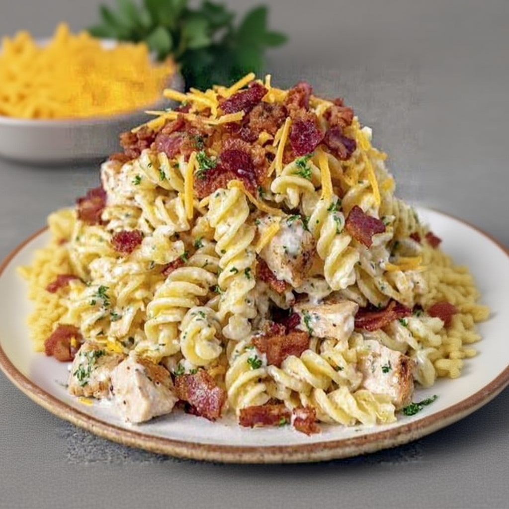 Easy Chicken Bacon Ranch Pasta Recipe