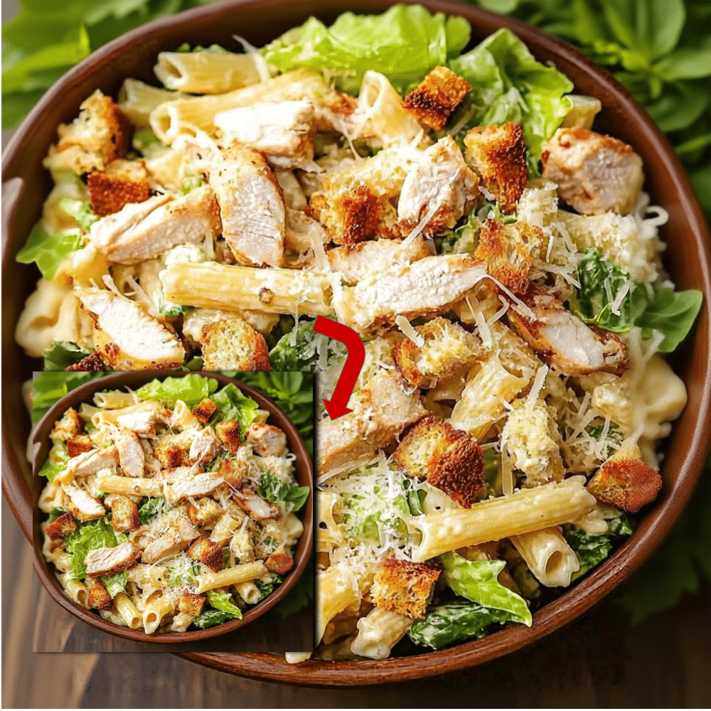 Chicken Caesar Pasta Salad Recipe 2 Easy Chicken Caesar Pasta Salad (Quick Recipe)