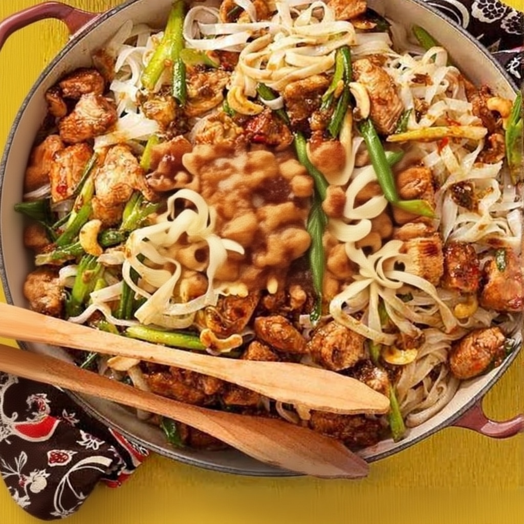 Chicken Noodle Stir-fry with Cashews and Green Beans 1 Easy Chicken Cashew Green Bean Stir-fry (30-Min Recipe)