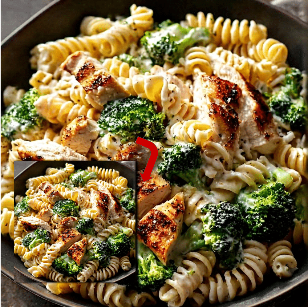 Easy Creamy Chicken Broccoli Pasta Recipe (30 Mins!)