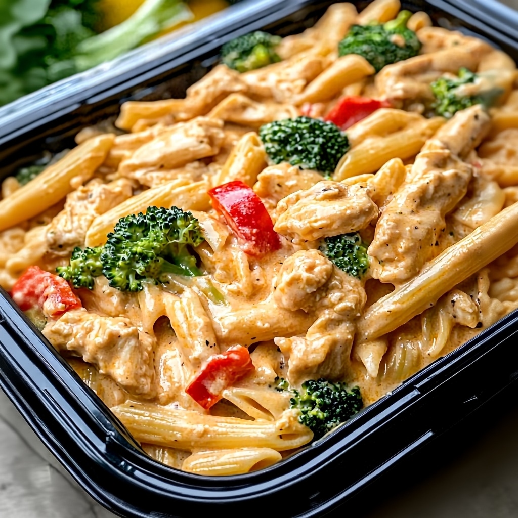 Creamy Chicken Penne with Broccoli & Peppers 1 Easy Creamy Chicken Penne Recipe (30-Minutes!)