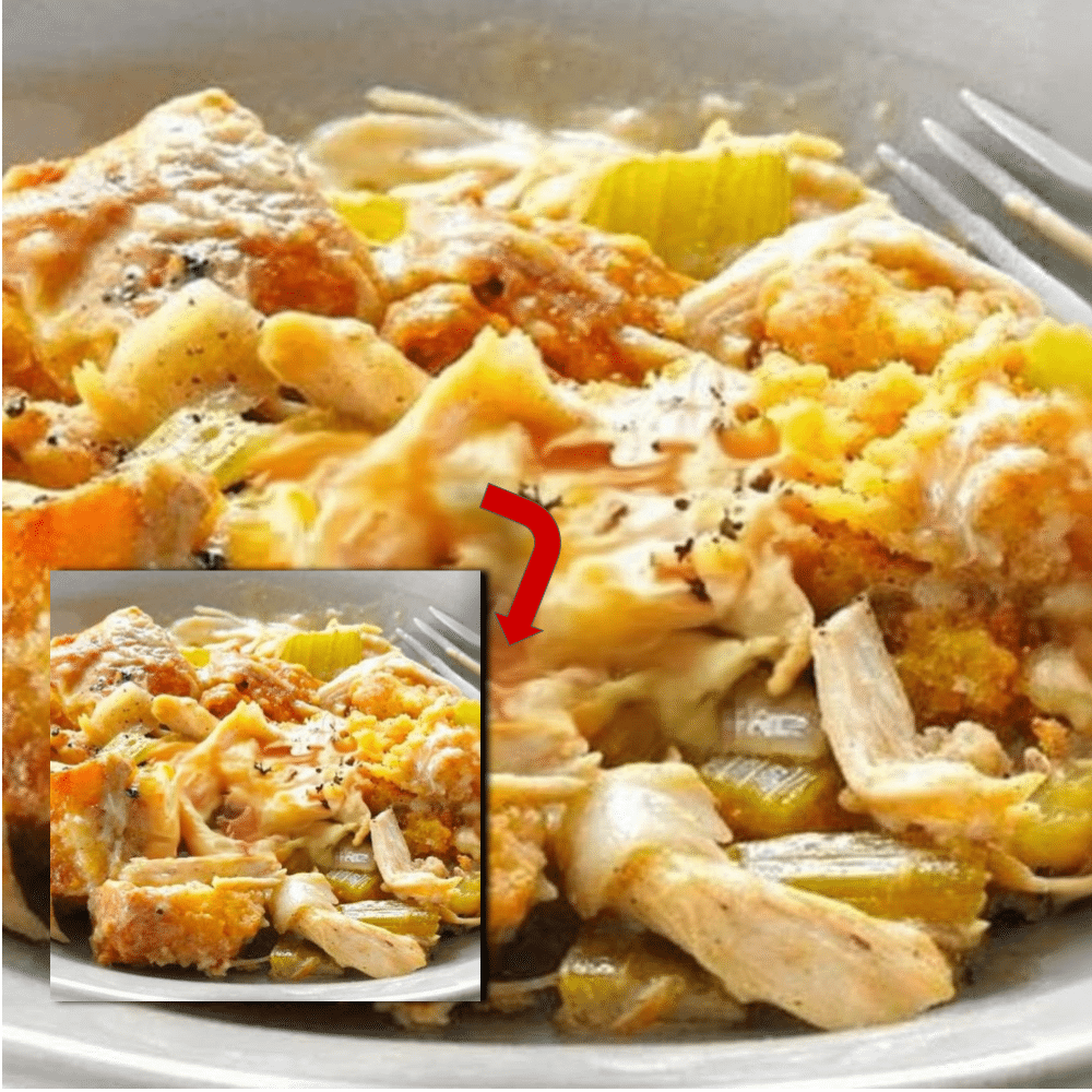 Easy Creamy Chicken Stuffing Casserole