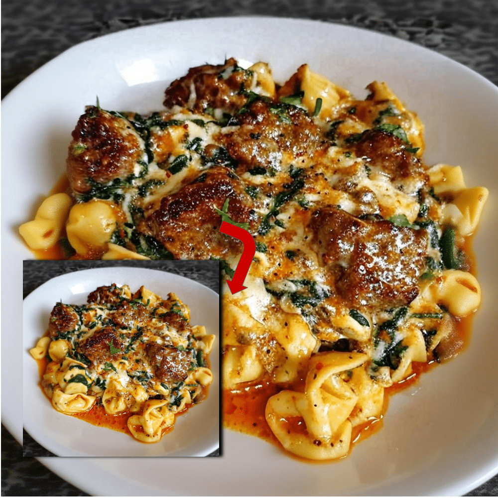 Best Creamy Garlic Butter Beef Tortellini (Easy Recipe)