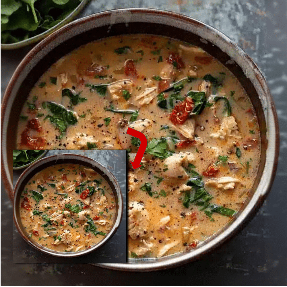 Creamy Tuscan Chicken Soup (Easy One-Pot Recipe!)