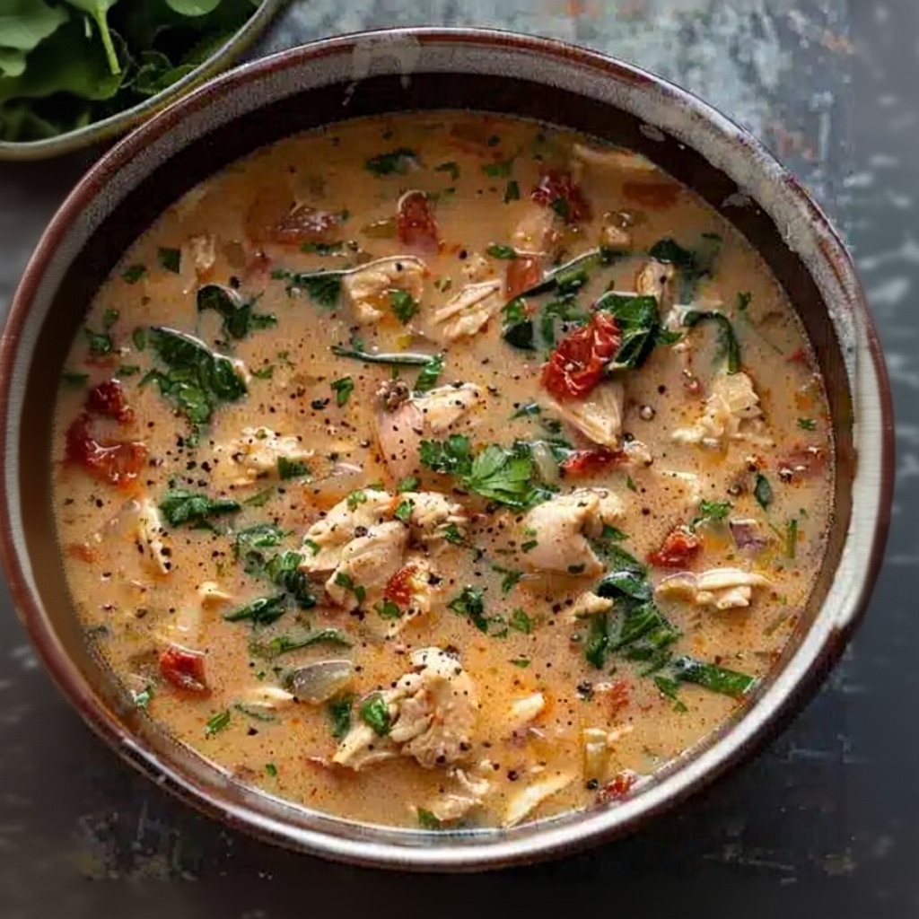 Creamy Tuscan Chicken Soup (Easy One-Pot Recipe!)
