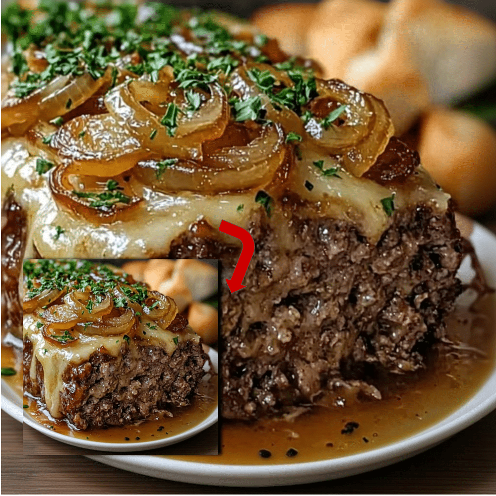 Easy Crockpot French Onion Meatloaf Recipe