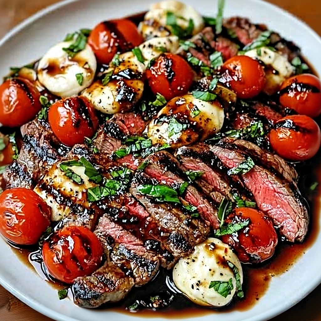 Easy Grilled Flank Steak Caprese Recipe
