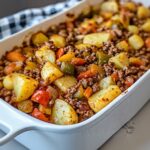 Easy Ground Beef Potato Casserole (Hearty & Cheesy!)