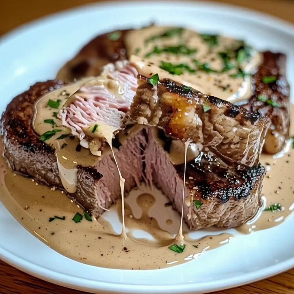 Juicy Steak with Creamy Garlic Sauce 1 Juicy Steak Creamy Garlic Sauce (Easy Recipe)