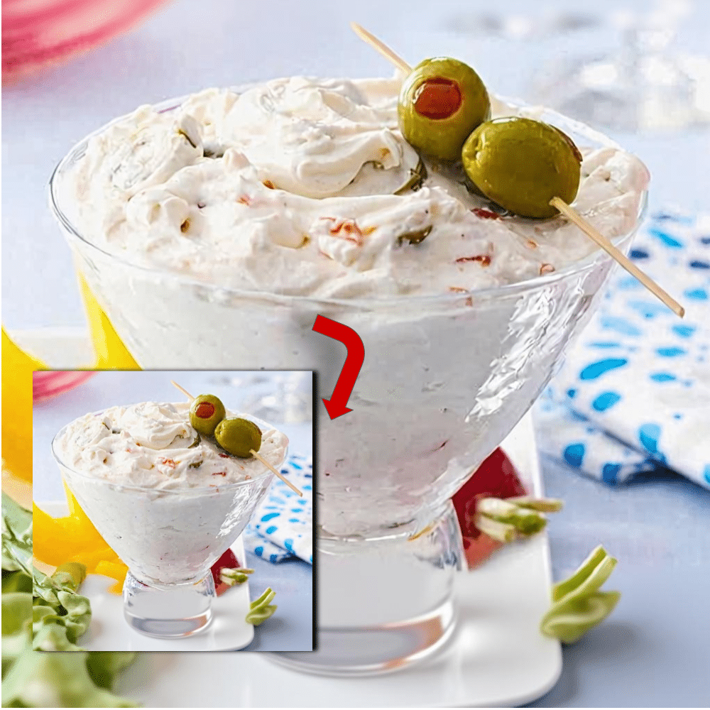 The Best Martini Glass Cheese Dip (Easy Appetizer)