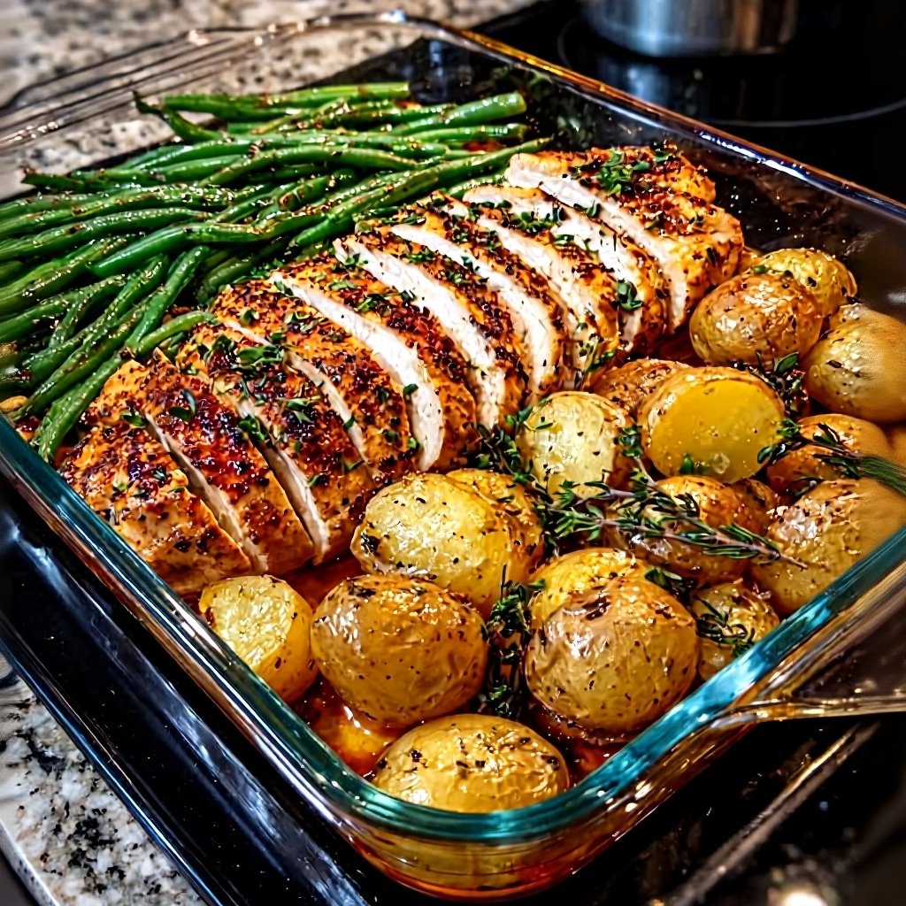Easy Oven Roasted Herb Chicken and Potatoes (One Pan)