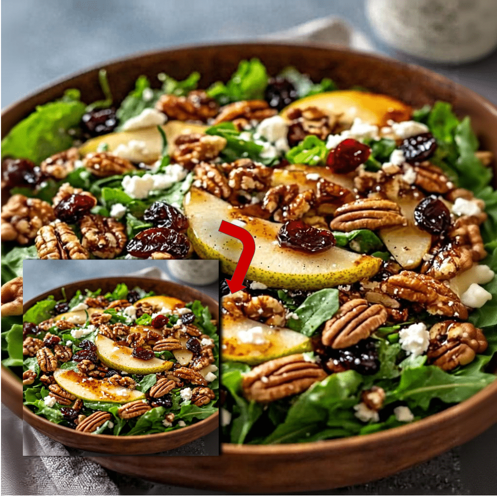 Easy Pear Candied Pecan Salad Recipe