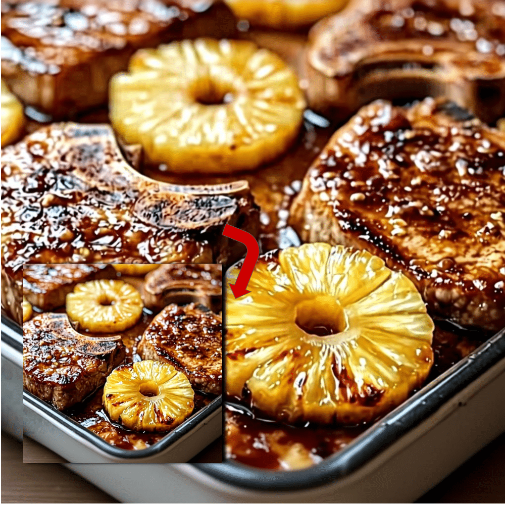 Baked Pineapple Ginger Pork Chops 2 The BEST Pineapple Ginger Pork Chops Recipe