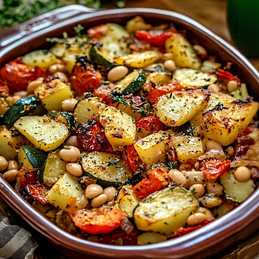 Best Roasted Vegetable Bean Bake (Easy Recipe)