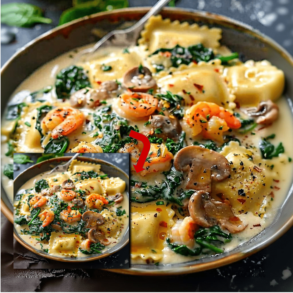 Best Seafood Ravioli Garlic Cream Sauce Recipe