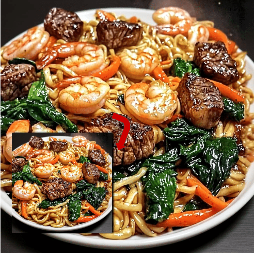 Surf & Turf Garlic Noodle Stir-Fry 2 Surf & Turf Garlic Noodles: The Best Easy Recipe