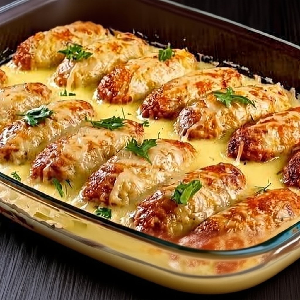 Easy Baked Cheesy Chicken Cream Sauce
