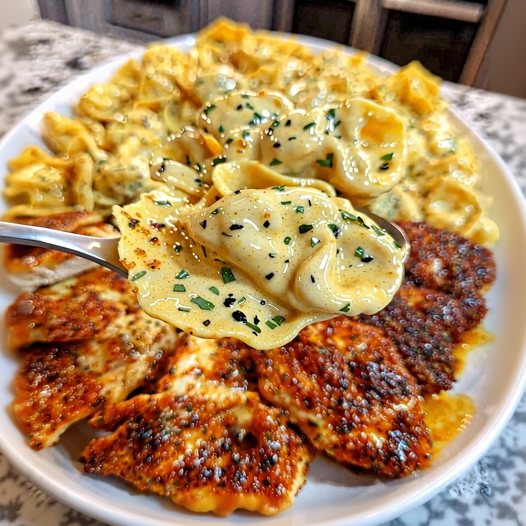 Cajun Chicken with Creamy Garlic Parmesan Tortellini 1 Creamy Cajun Chicken Tortellini (30-Minute Recipe)
