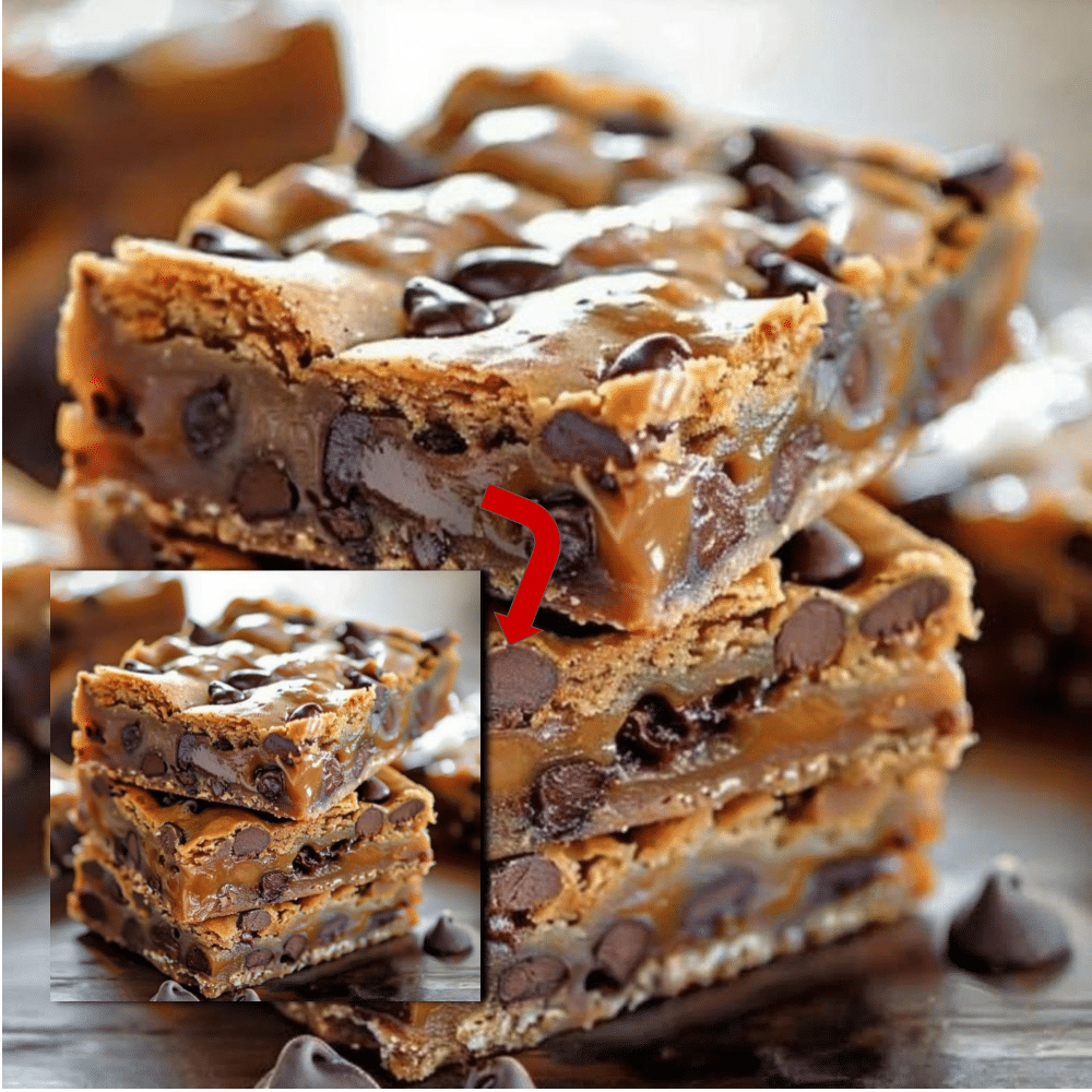 Easy Caramel Chocolate Chip Cookie Bars (Family Recipe)