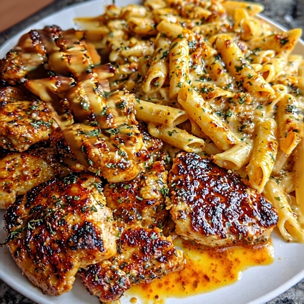 Easy Cheddar Parmesan Chicken Pasta (Creamy Recipe)