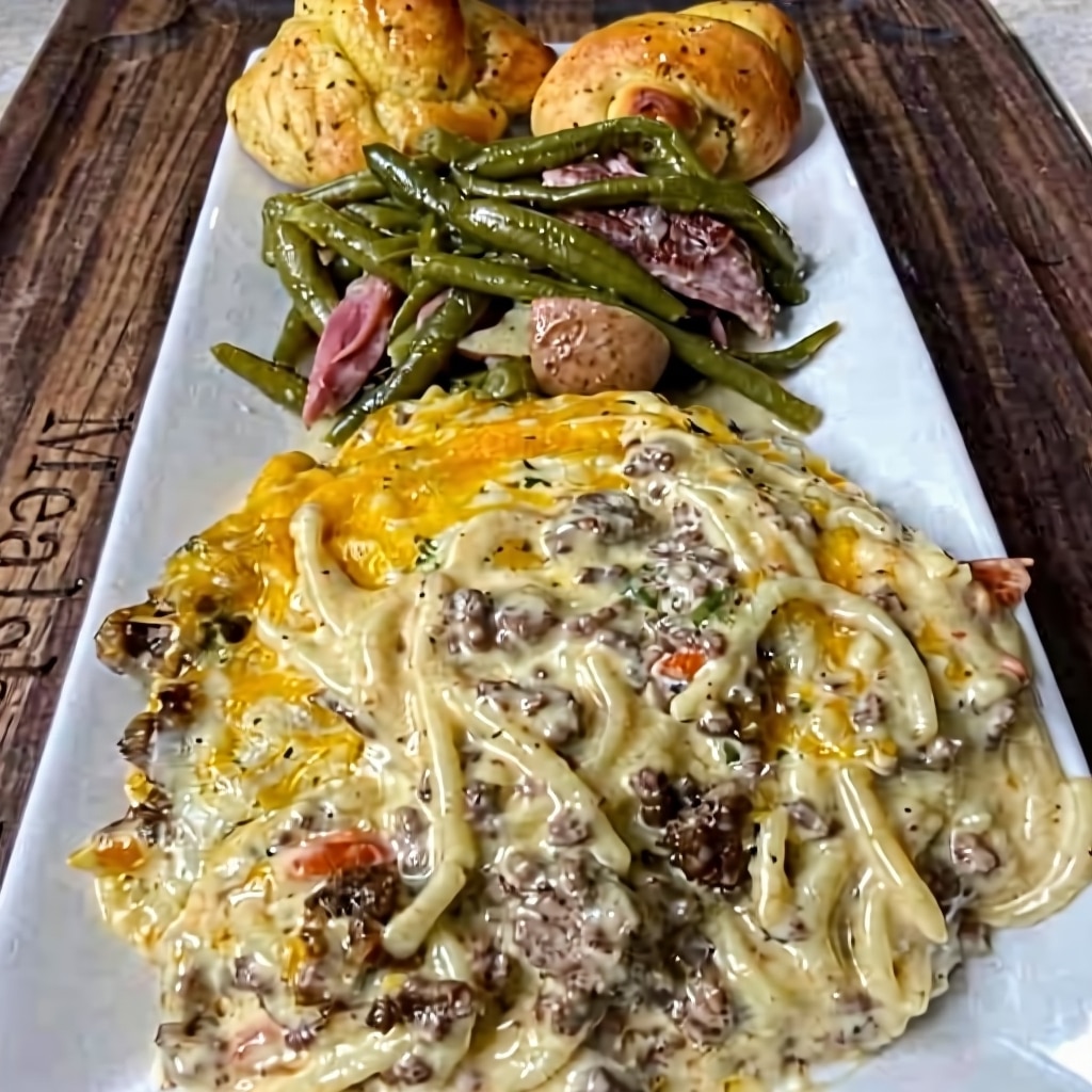 Easy Cheeseburger Tetrazzini Recipe (Cheesy & Creamy!)