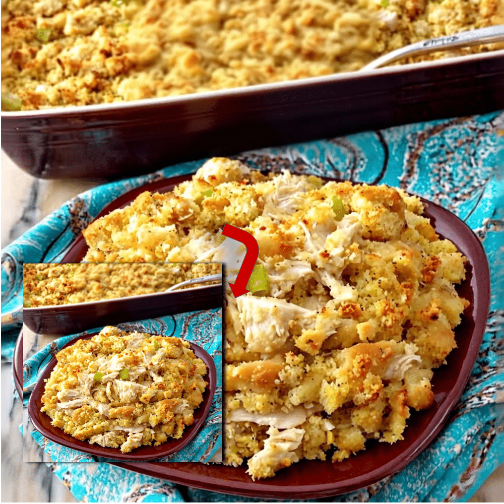Easy Chicken and Dressing Casserole Recipe