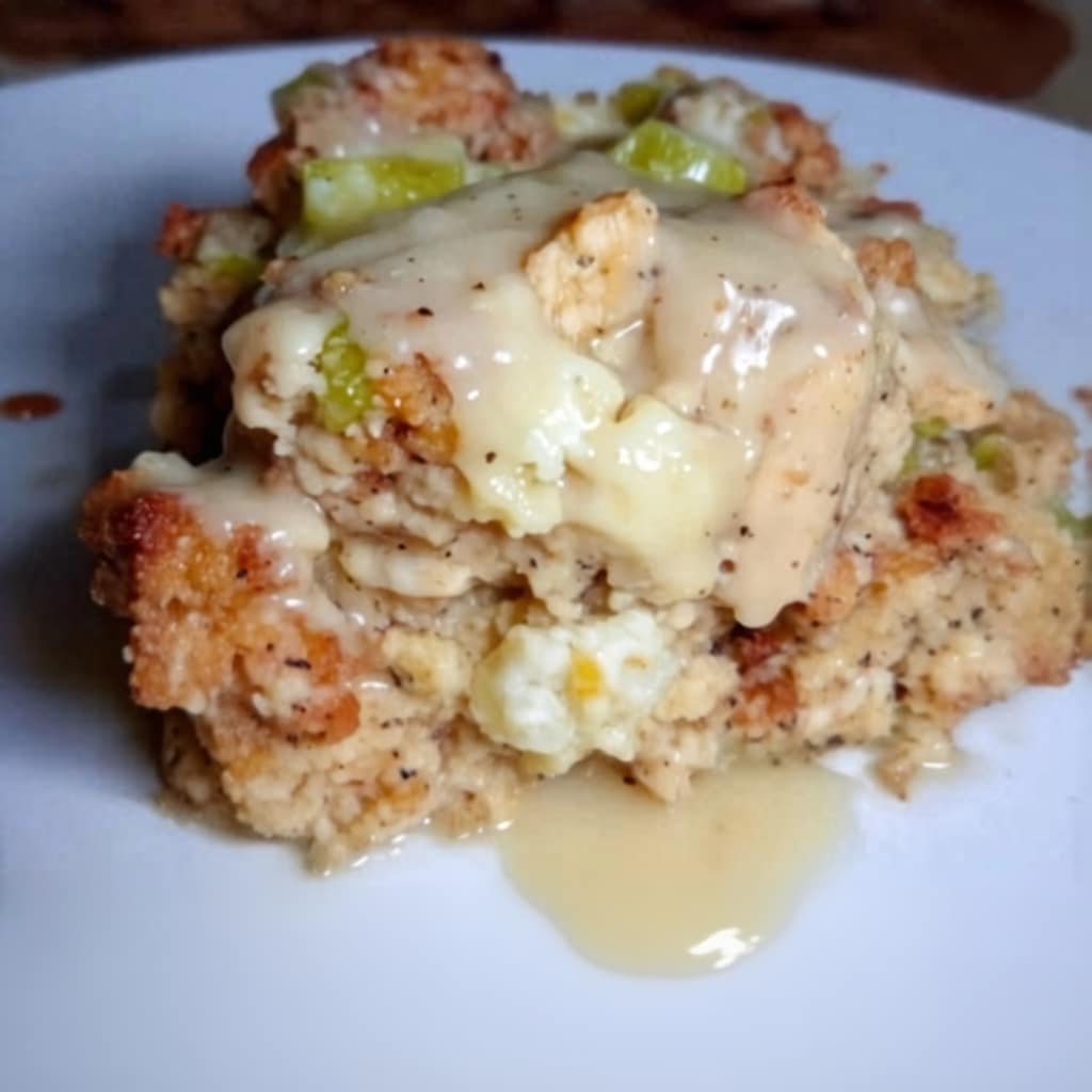 Easy Chicken and Dressing Casserole Recipe