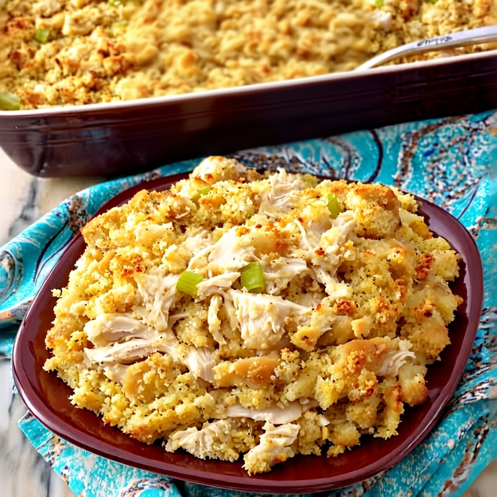 Easy Chicken and Dressing Casserole Recipe