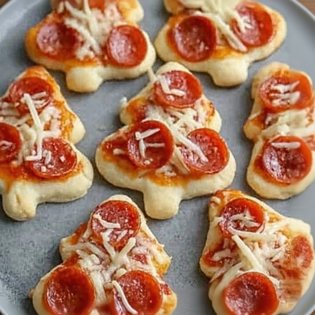Christmas Tree Mini Pizzas 1 Easy Christmas Tree Mini Pizzas Recipe (Kid-Friendly!)