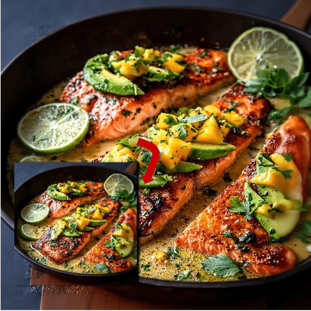 Easy Coconut Lime Salmon Mango Salsa Recipe