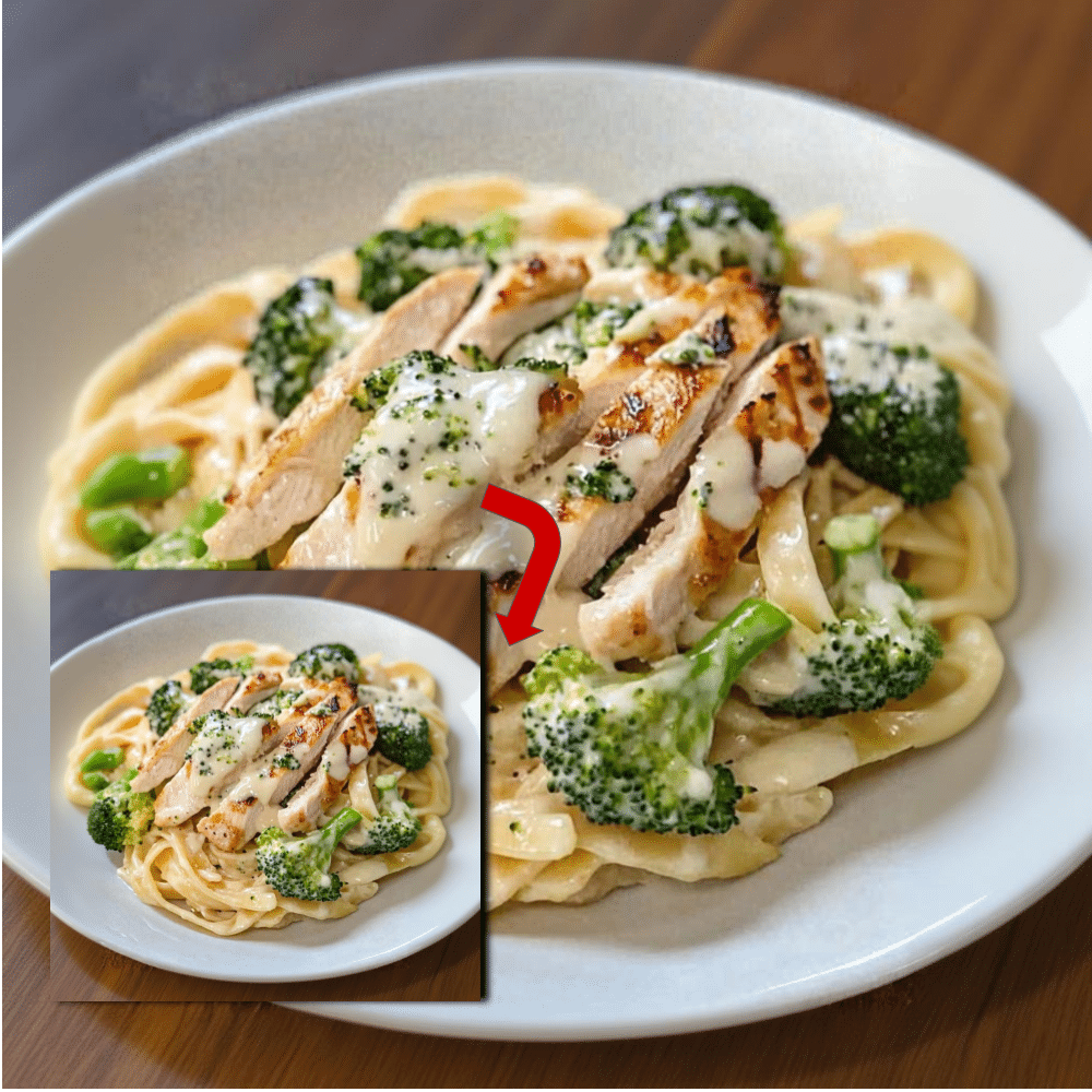 Creamy Chicken Alfredo Fettuccine with Broccoli 2 Best Creamy Chicken Alfredo Fettuccine (Easy Recipe)