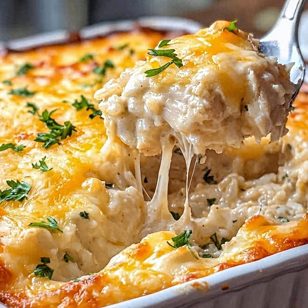 Easy Creamy Chicken and Rice Casserole Recipe