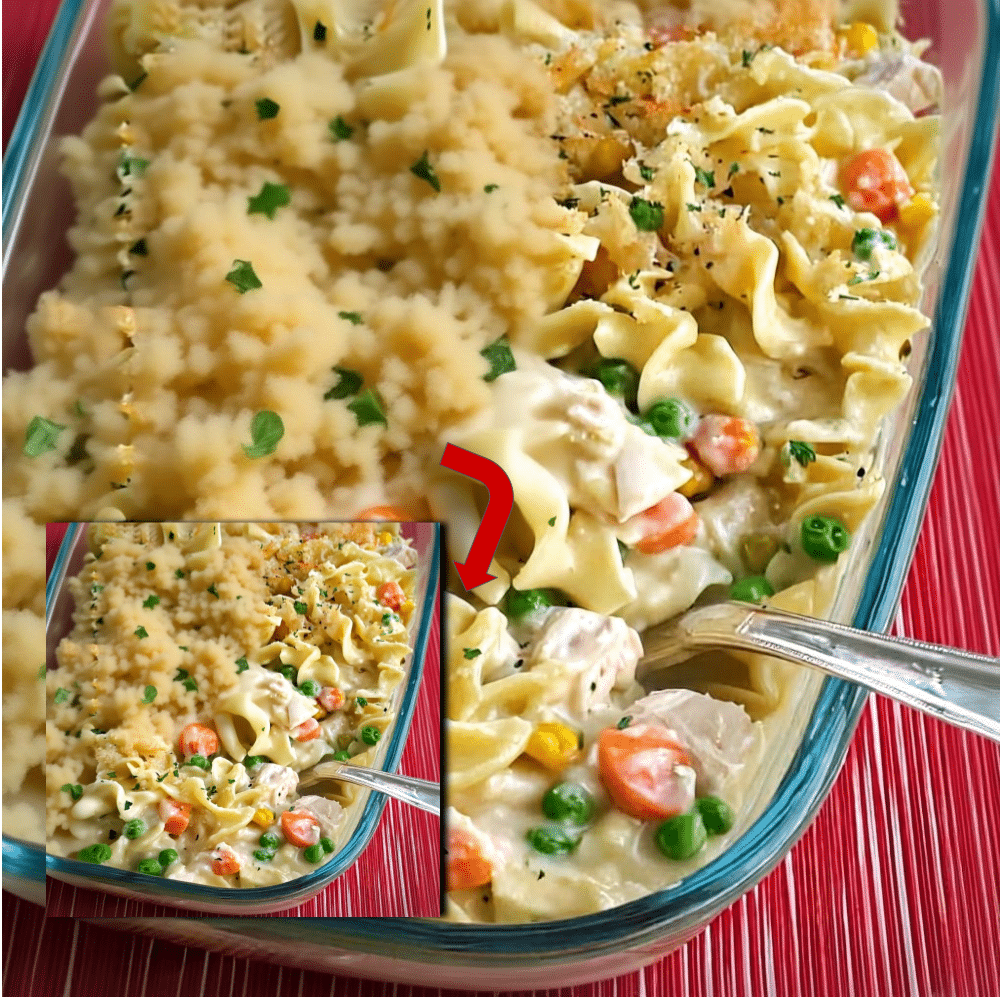 Easy Creamy Chicken Noodle Casserole Recipe