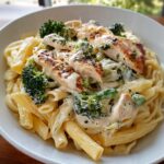 Easy Creamy Garlic Chicken Alfredo Broccoli Recipe