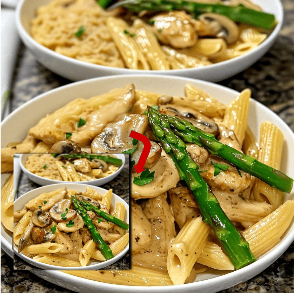 Easy Creamy Mushroom Chicken Penne (25-Min Recipe!)