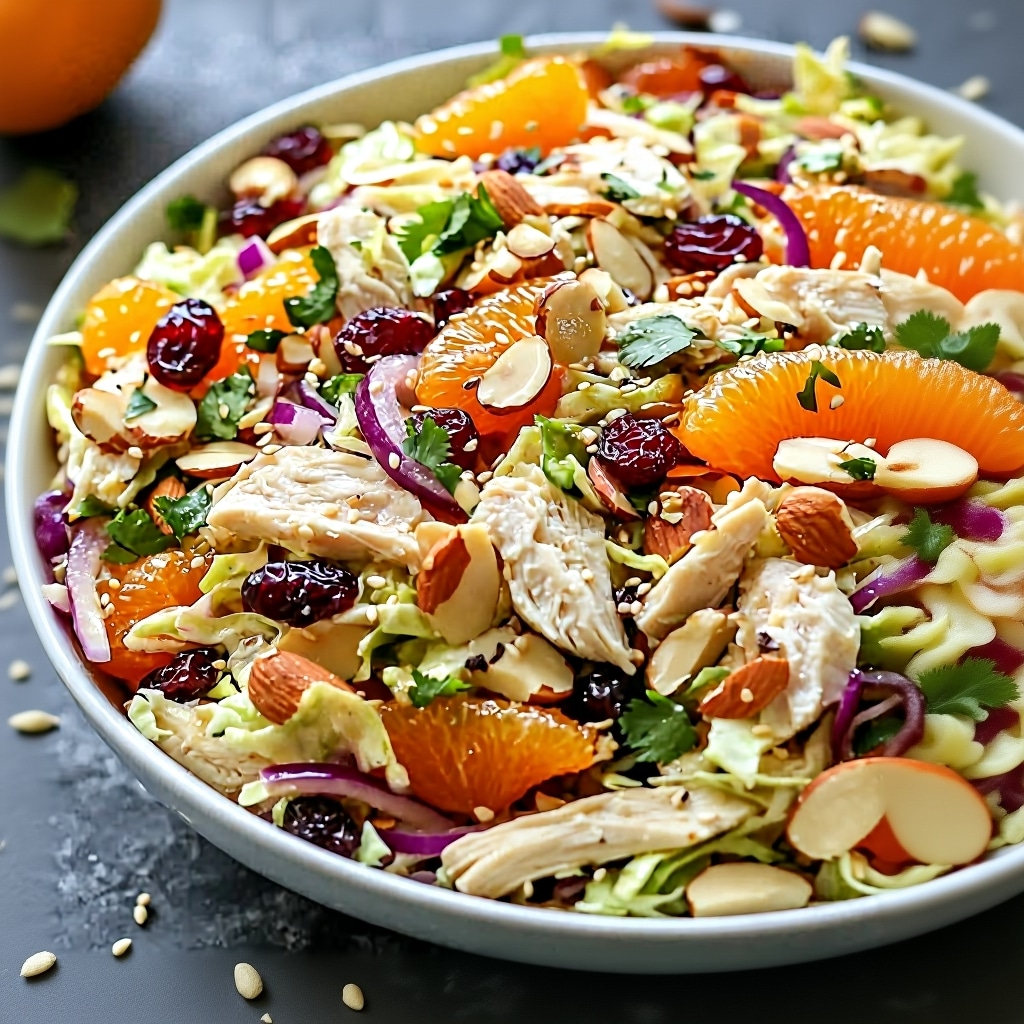 The BEST Crispy Chicken Coleslaw Salad Recipe